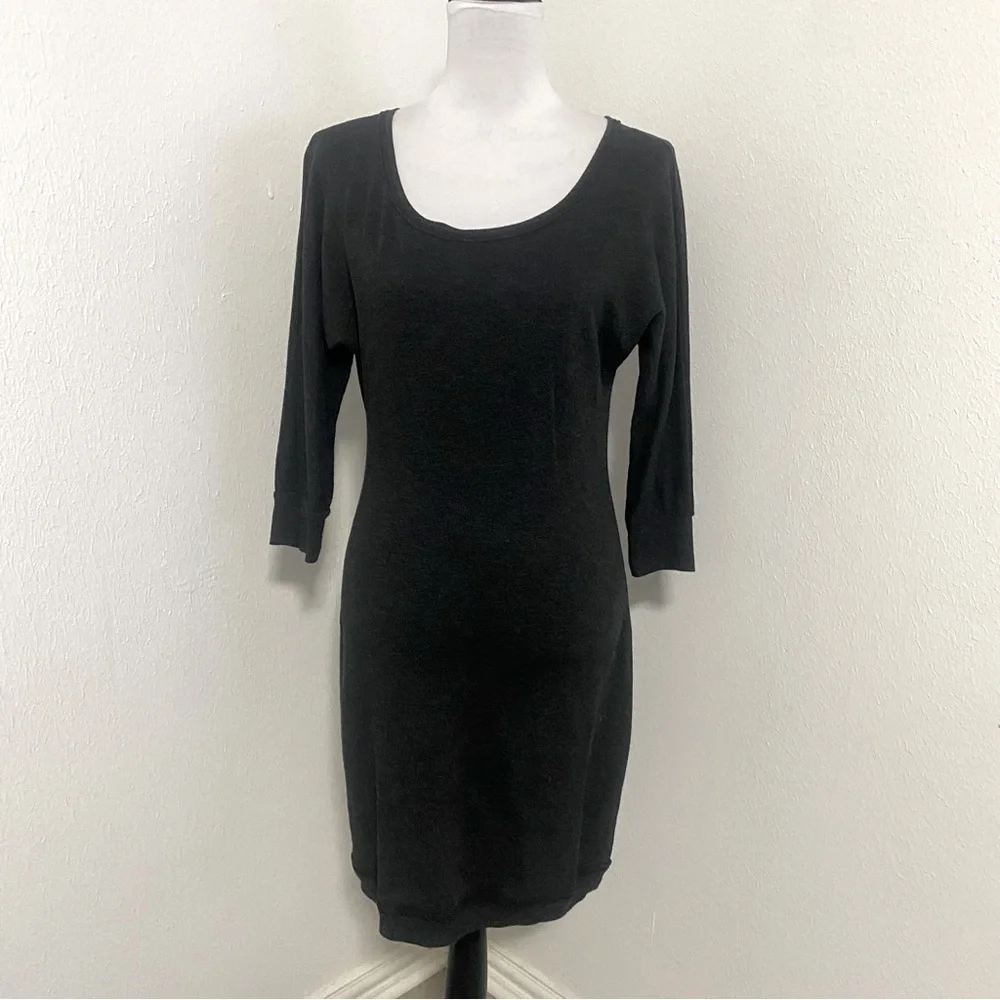 Converse One Star Women’s Tunic Sweatshirt Dress Charcoal Gray Size XS Y2K EUC